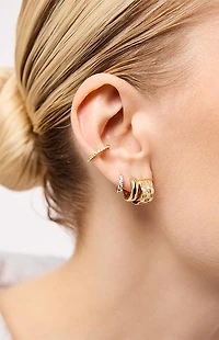 Ana Luisa Giulia Bold Huggie Hoop Earrings