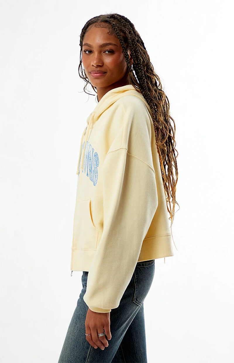 Pacsun Hamptons Cropped Zip Up Hoodie