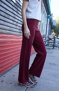 John Galt Burgundy Priscilla Flare Pants