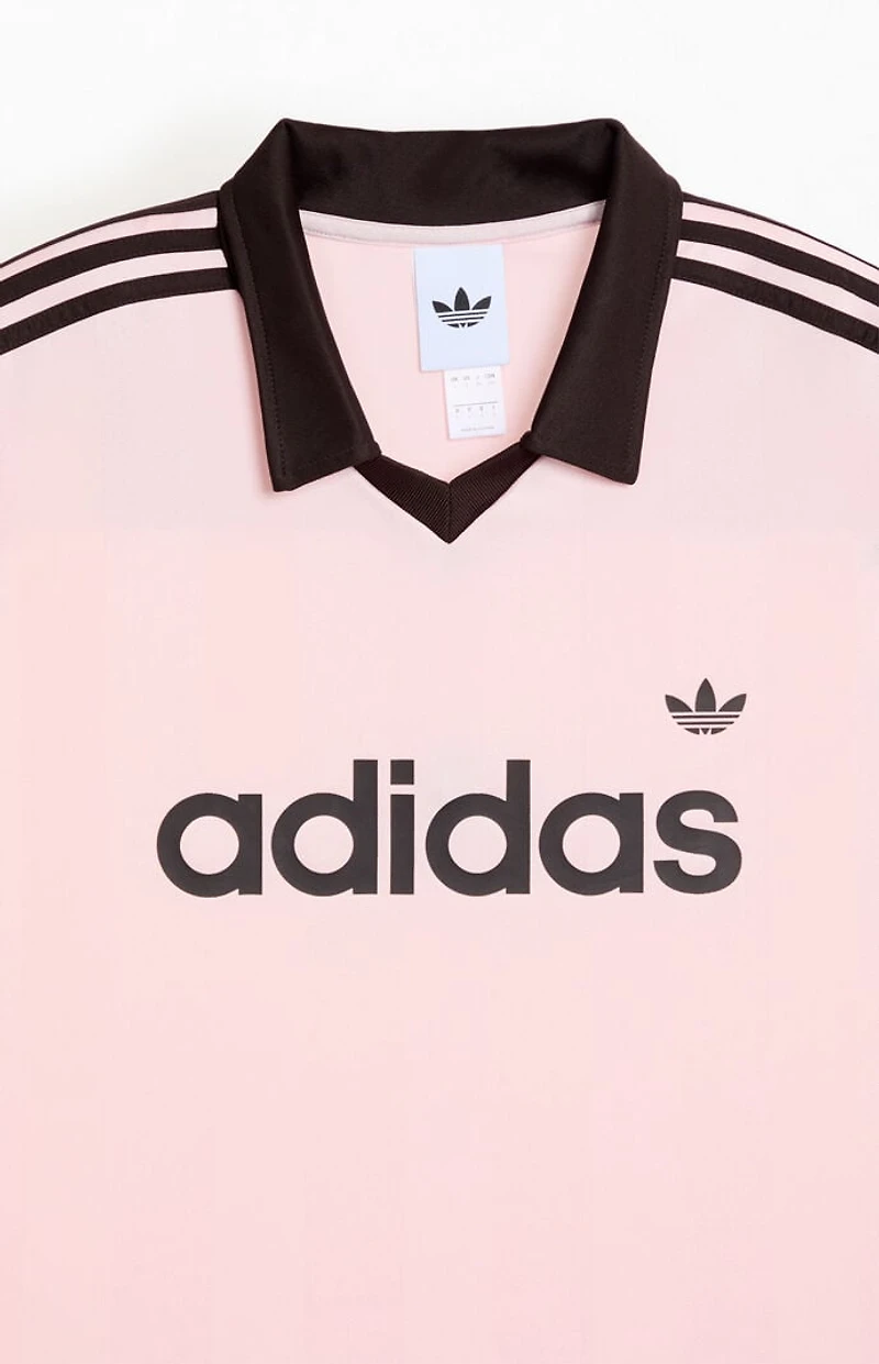 adidas Pink Archive Collar Short Sleeve Jersey