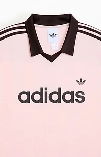 adidas Pink Archive Collar Short Sleeve Jersey