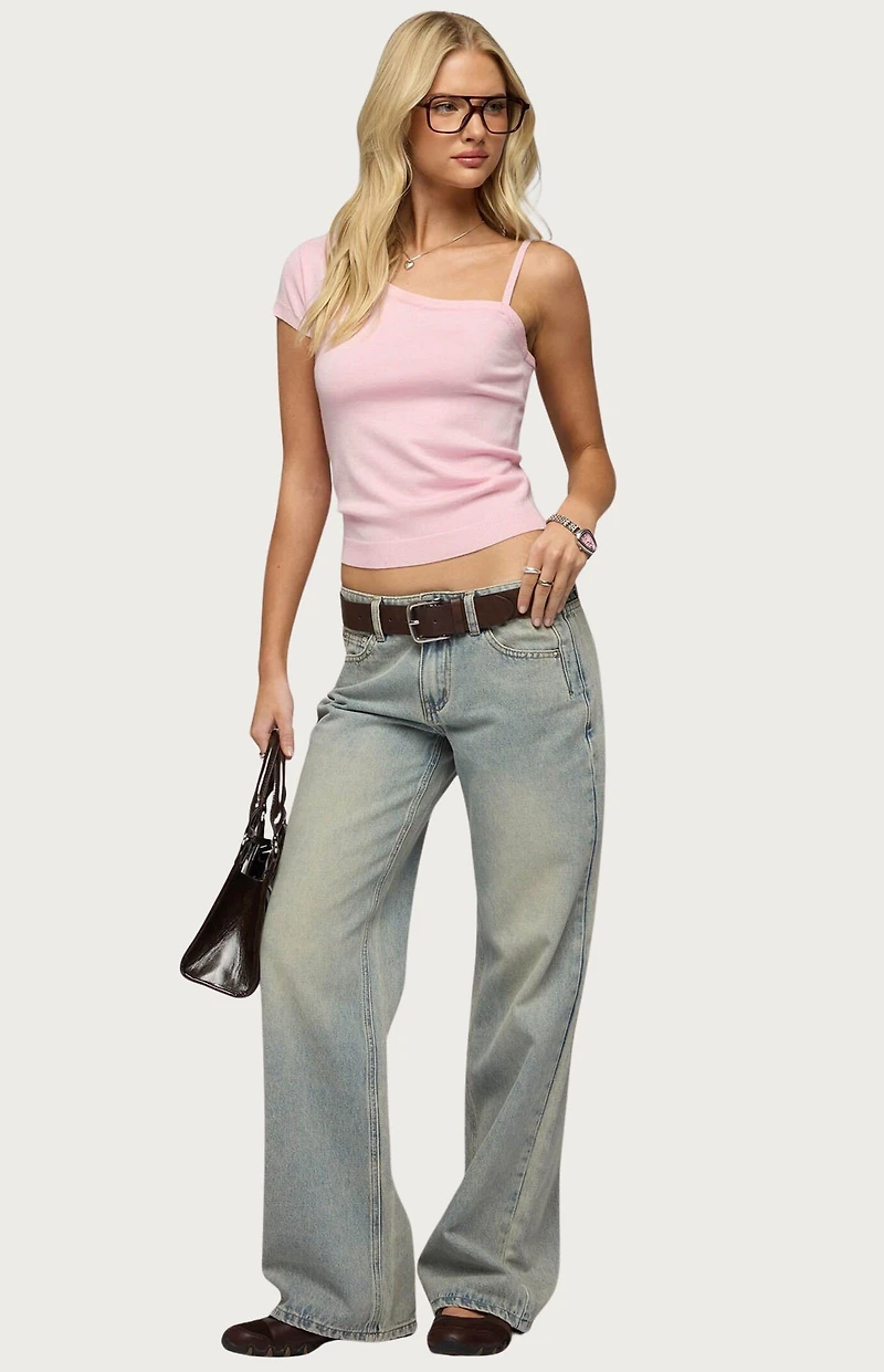 Edikted Lorelai Asymmetric Knit Top