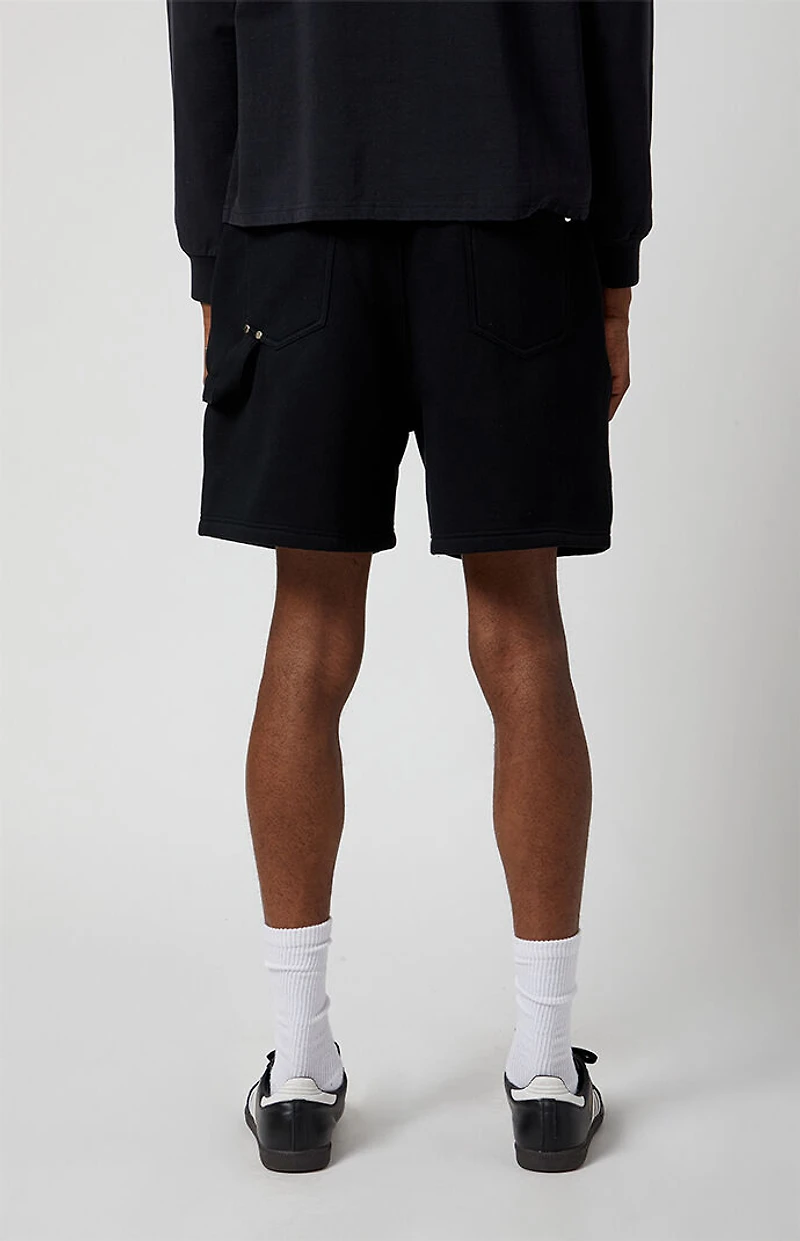 Pacsun Black Carpenter Baggy Sweat Shorts