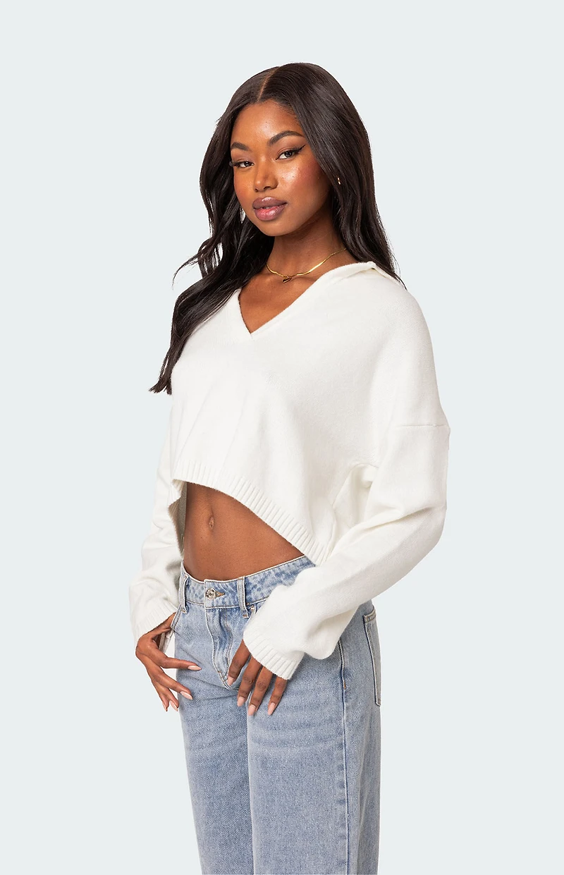 Edikted Marcie Oversized Cropped Sweater
