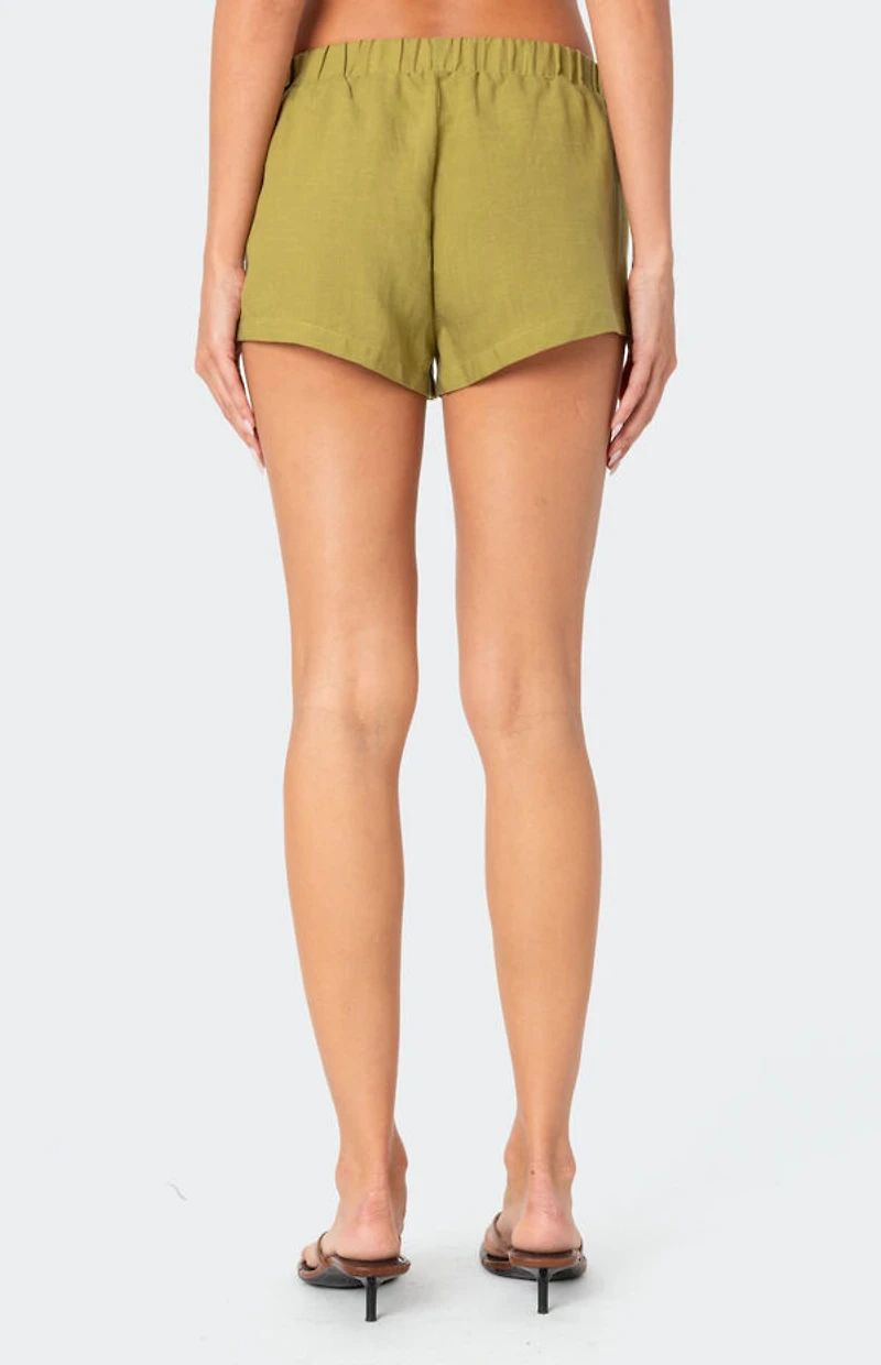 Edikted Arden Linen Look Shorts