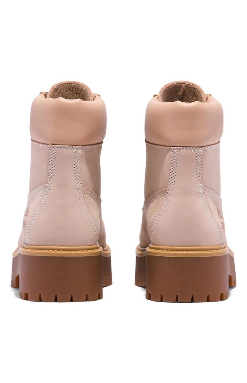 Timberland Women's Tan Stone Street 6inch Lace-Up Waterproof Boots