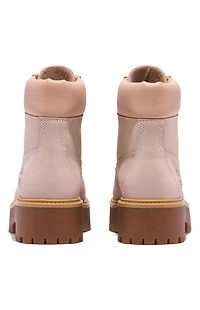 Timberland Women's Tan Stone Street 6inch Lace-Up Waterproof Boots