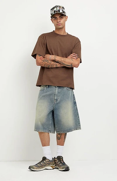 Pacsun Parker Baggy Jean Shorts Medium Blue