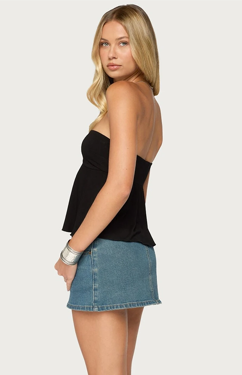 Edikted Nikita Strapless Cutout Top