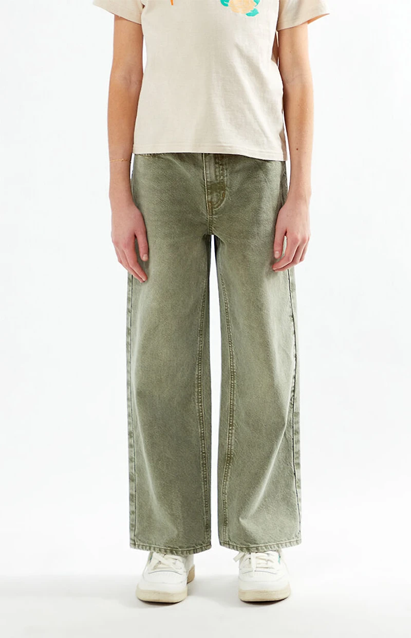 Pacsun Kids Olive Baggy Jeans