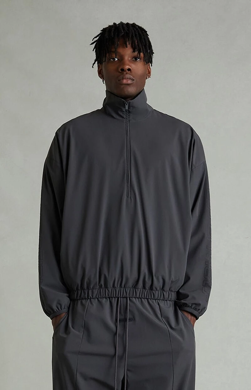 Fear of God ESSENTIALS Iron Gray Half-Zip Track Jacket
