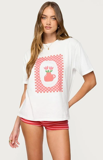 Edikted Flower Vase Oversized T-Shirt
