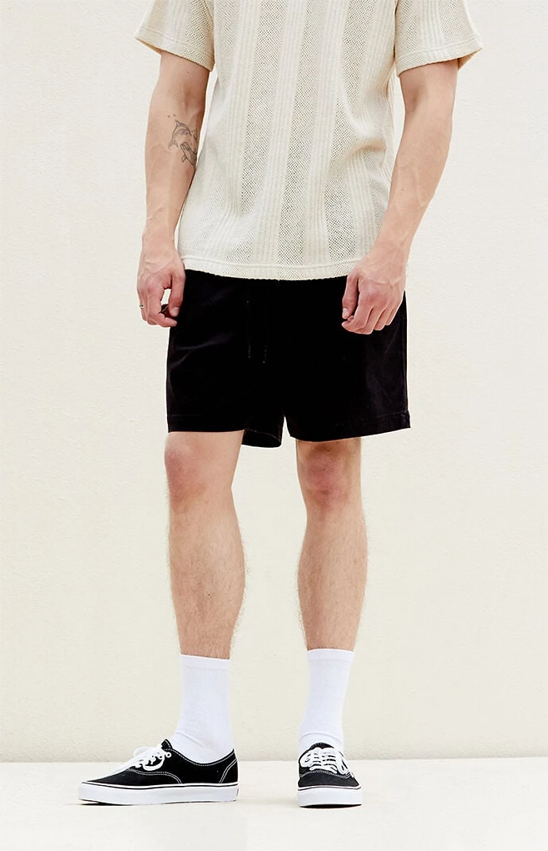 Pacsun Black Twill Volley Shorts