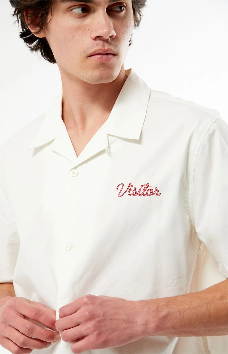 Pacsun Farms White Woven Camp Shirt