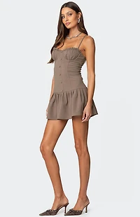 Edikted Cupped Drop Waist Mini Dress