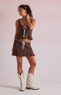 Beverly and Beck Lilliana Crochet Mini Skirt