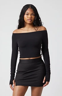 PAC 1980 Active Suki Off-The-Shoulder Long Sleeve Top