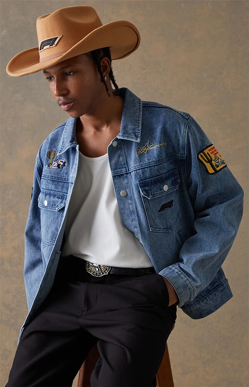 Formula 1 x Pacsun United States Grand Prix 2025 Austin Texas Denim Jacket