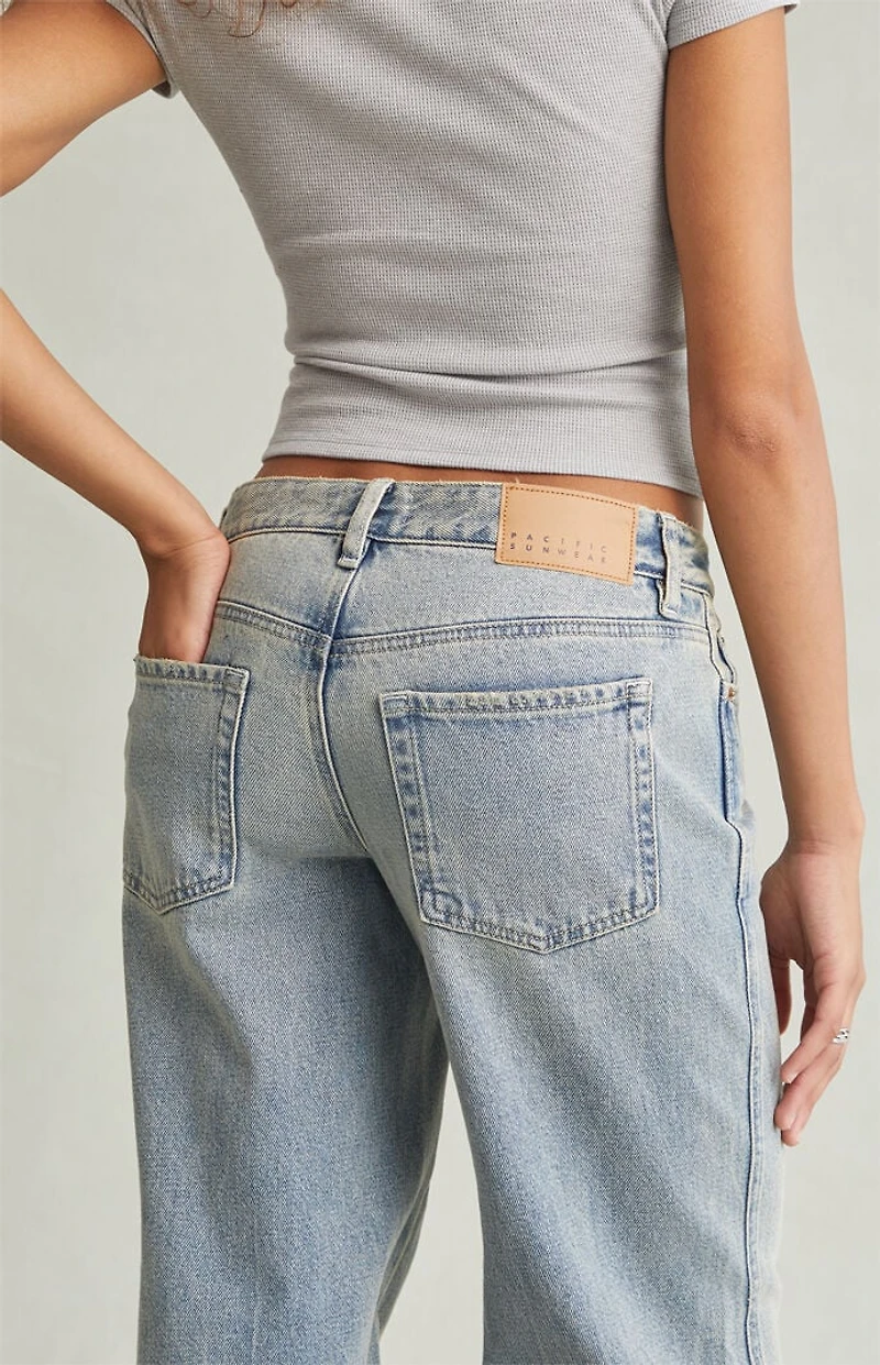 Pacsun Casey Low Rise Baggy Jeans Medium Indigo Tint