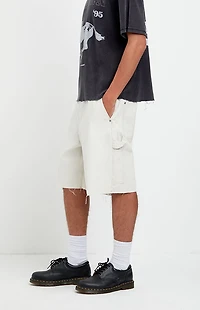 Pacsun Parker Baggy Jean Shorts Carpenter Cream
