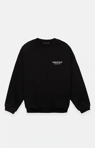 Fear of God ESSENTIALS Black Fleece Crew Neck Sweatshirt
