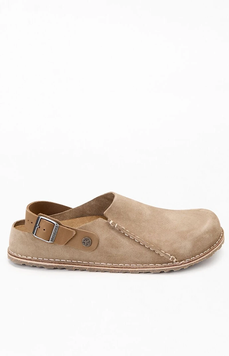 Birkenstock Lutry Premium Suede Clog Taupe
