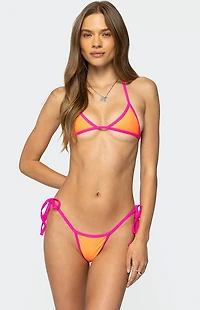 Edikted Contrast Micro Triangle Bikini Top