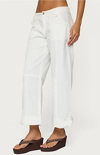 Edikted Odettia Sheer Cotton Pants