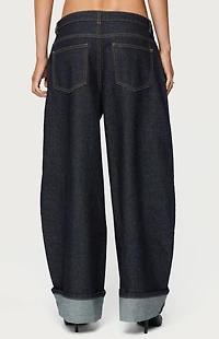 Edikted Petite Kella Low Rise Baggy Jeans