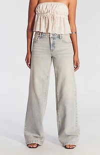 Pacsun Casey Low Rise Baggy Jeans Light Tinted