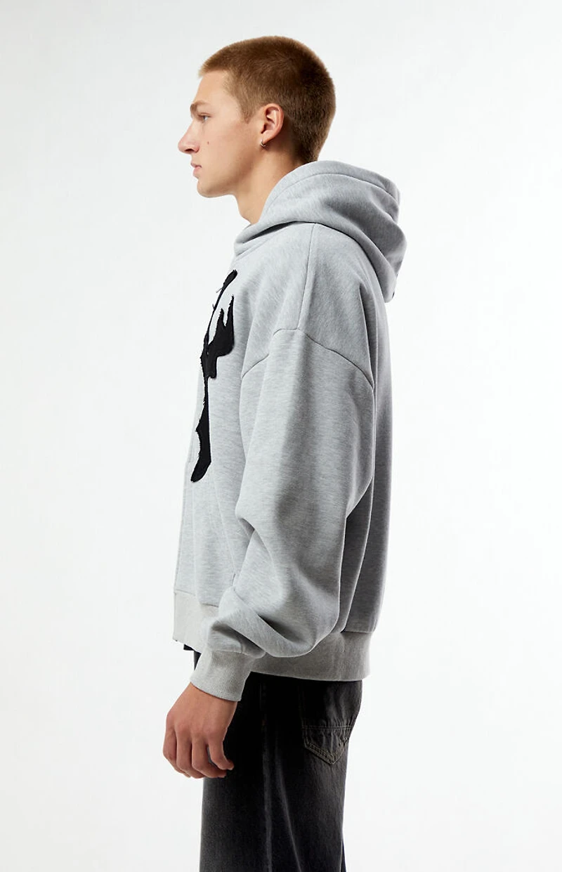 Pacsun NY Raw Applique Full Zip Hoodie