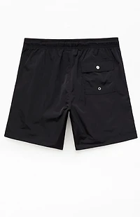 Pacsun Black Solid 6.5" Swim Trunks