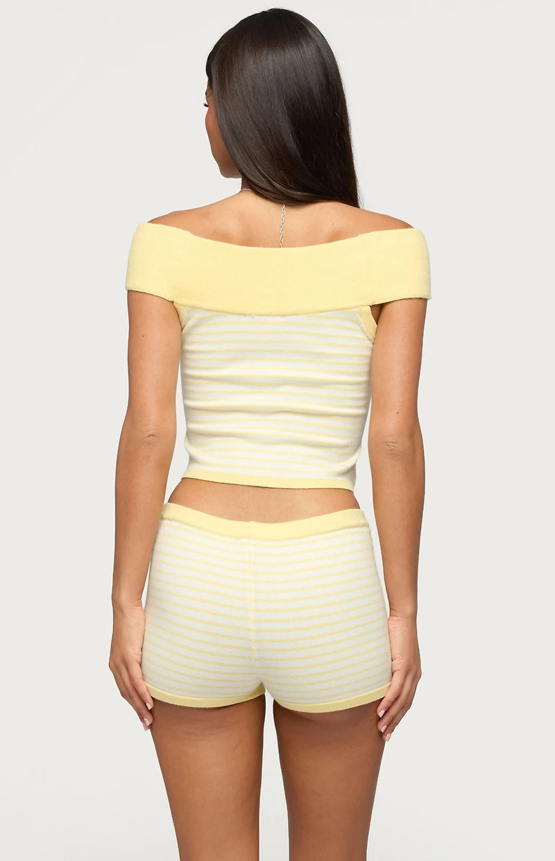 Edikted Camil Striped Knit Top