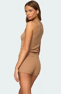 Edikted Hasel Grommet Ribbed Tank Top