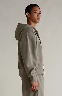 Fear of God ESSENTIALS Homestead Heather Classic Fleece Zip Up Hoodie
