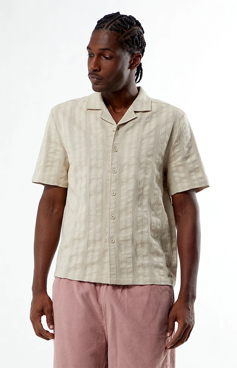 Pacsun Tan Texture Woven Camp Shirt