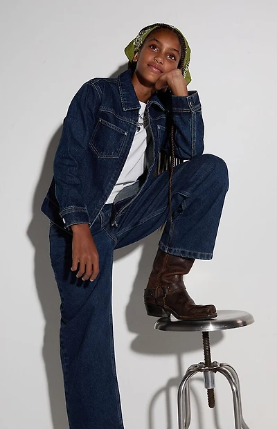 Pacsun Kids Casyon Rinse Wash Jean Jacket