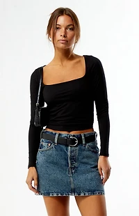 Levi's Acid Wash Icon Denim Mini Skirt