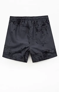 Pacsun Black Oil Dye 4.5" Swim Trunks