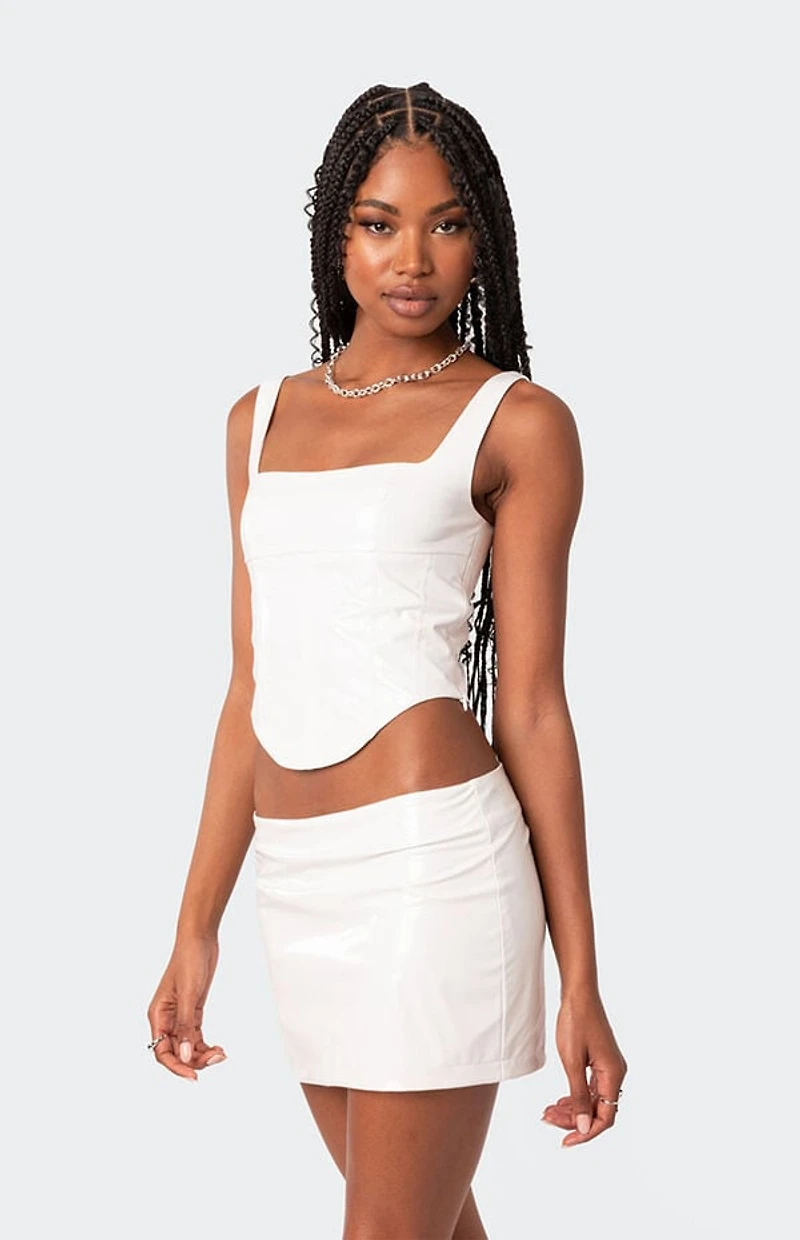 Edikted Amiyah Vinyl Corset