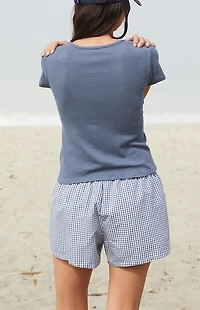 John Galt & White Gingham Keira Boxer Shorts