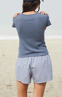 John Galt & White Gingham Keira Boxer Shorts