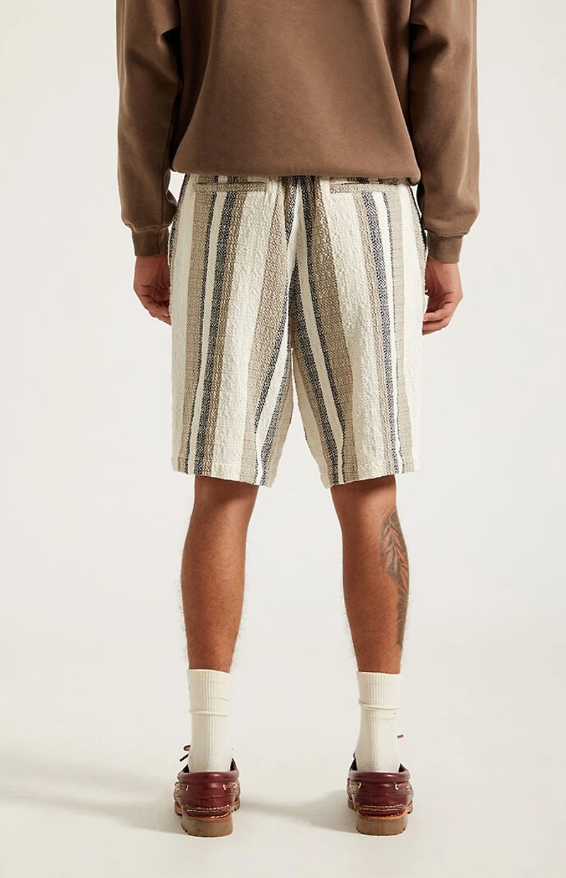 Pacsun Cream Striped Linen Shorts