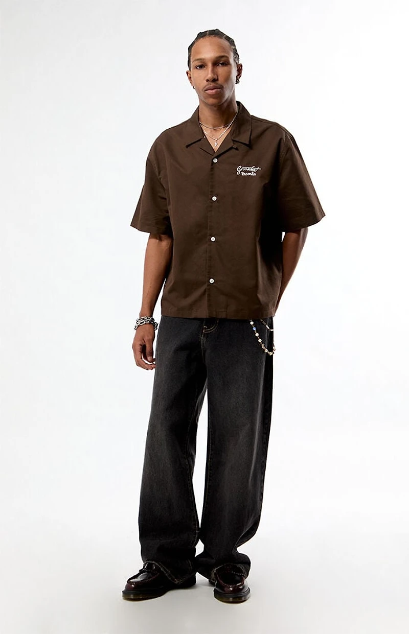 Pacsun Groove Records Chainstitch Camp Shirt