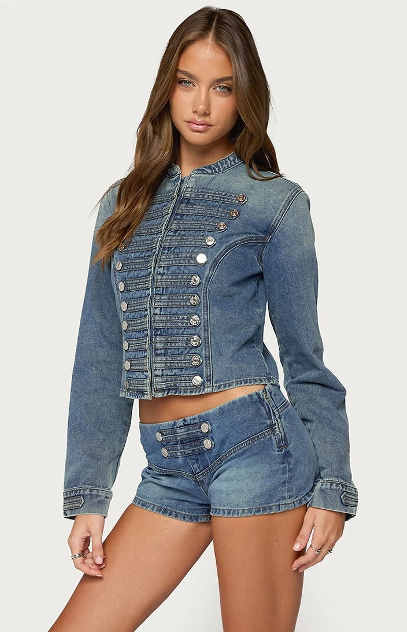 Edikted Jazzy Denim Napoleon Jacket