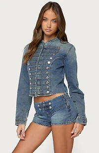 Edikted Jazzy Denim Napoleon Jacket
