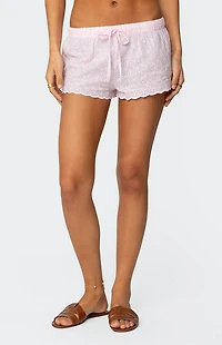 Edikted Talula Eyelet Shorts