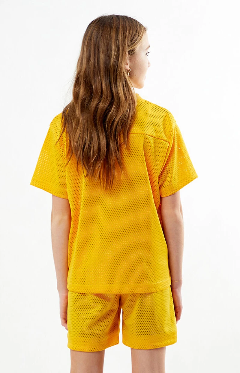 Pacsun Kids Club Pac Gold Mesh Soccer Shorts