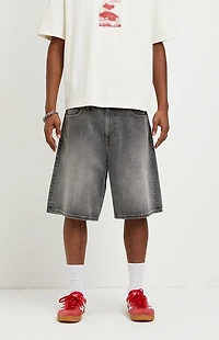 Pacsun Parker Baggy Jean Shorts Black Wash