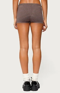 Edikted Lillian Striped Knit Shorts